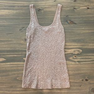 Express sequin tank top